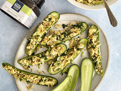 CUCUMBER, TOFU AND VEGETABLE BITES