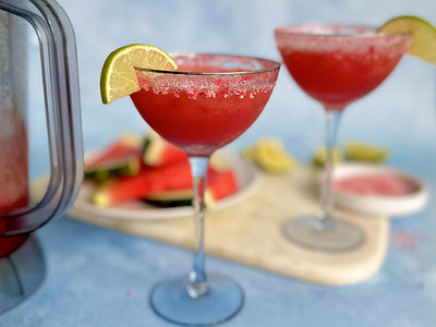 WATERMELON, LIME AND RASPBERRY SALT MARGARITA